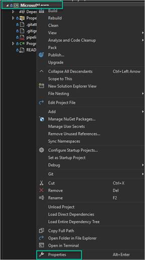 VS 2022 - Properties